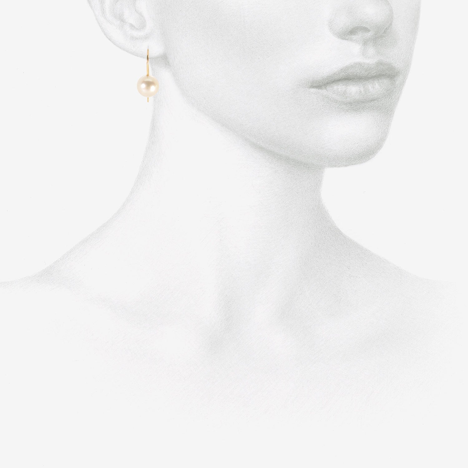 ROSANNE PUGLIESE 18K & CREAM-COLORED SOUTH SEA PEARL EARRINGS
