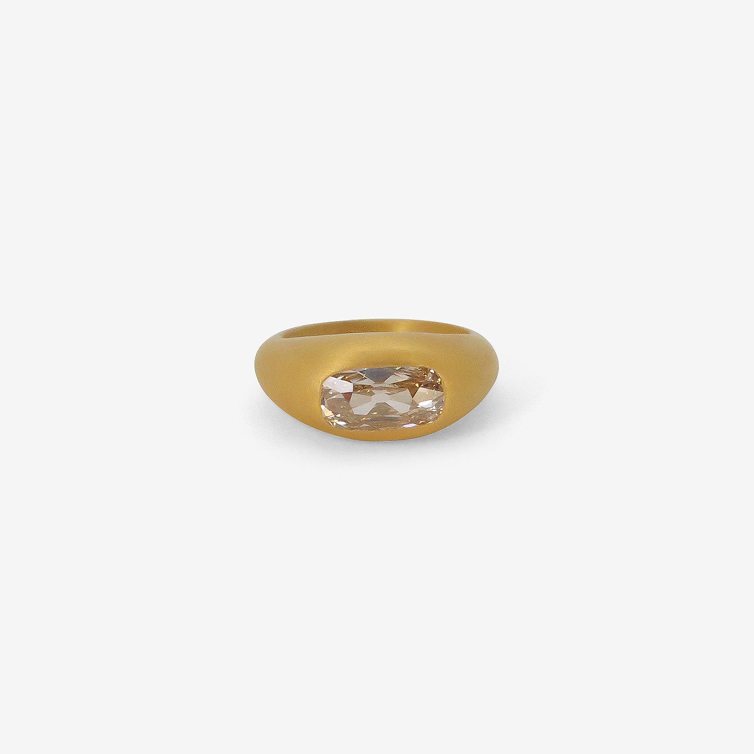DARIUS 18K & ELONGATED CUSHION-CUT FANCY BROWN DIAMOND RING, 1.13CT