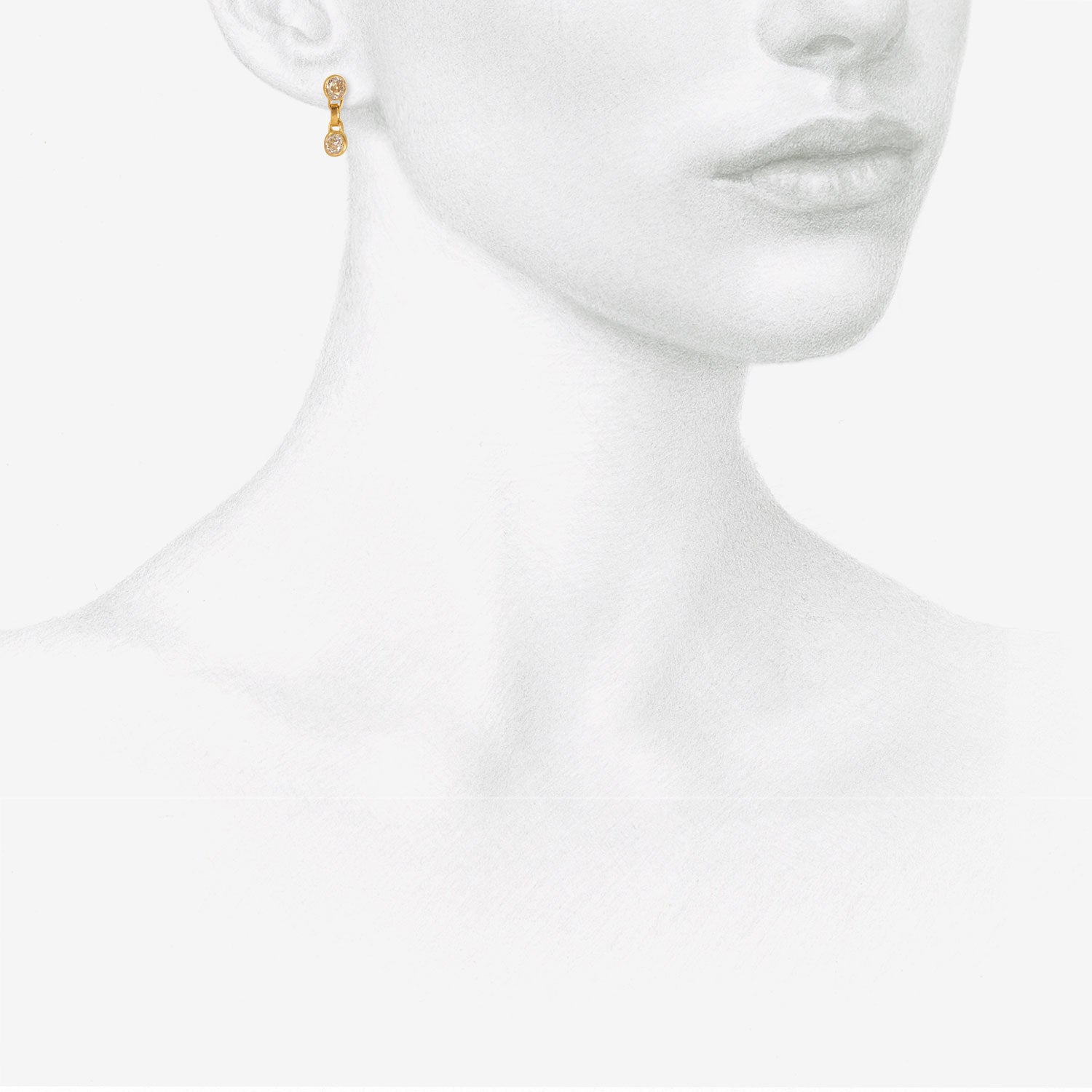 DARIUS 18K & OLD MINE CUT DIAMOND DOUBLE DROP EARRINGS, 2.38CT