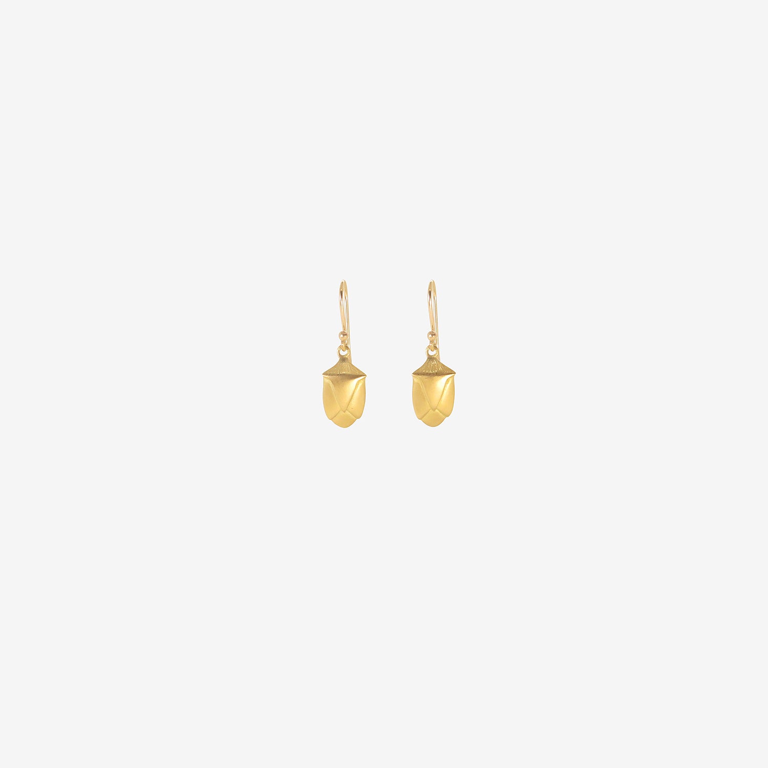 GABRIELLA KISS 18K YELLOW GOLD STINK BUG EARRINGS