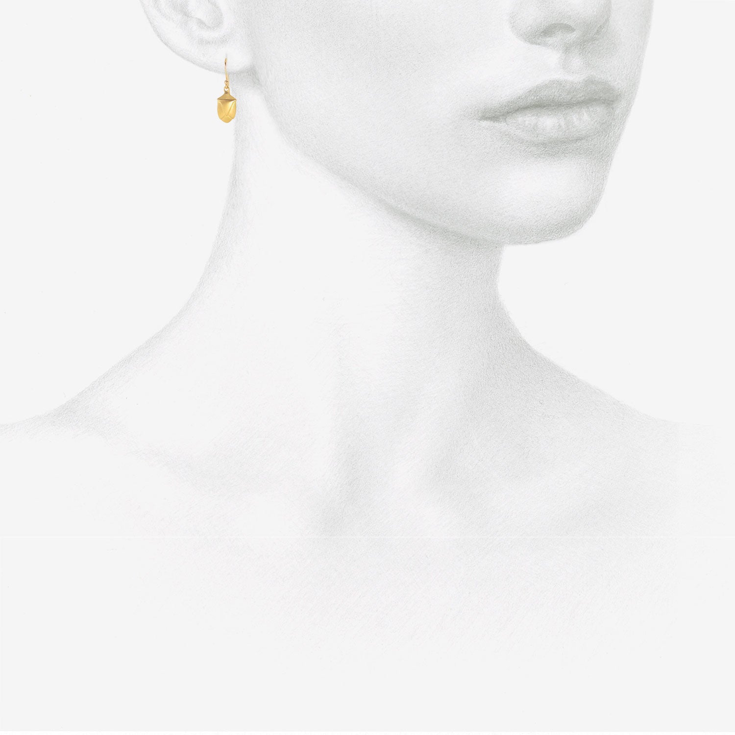 GABRIELLA KISS 18K YELLOW GOLD STINK BUG EARRINGS
