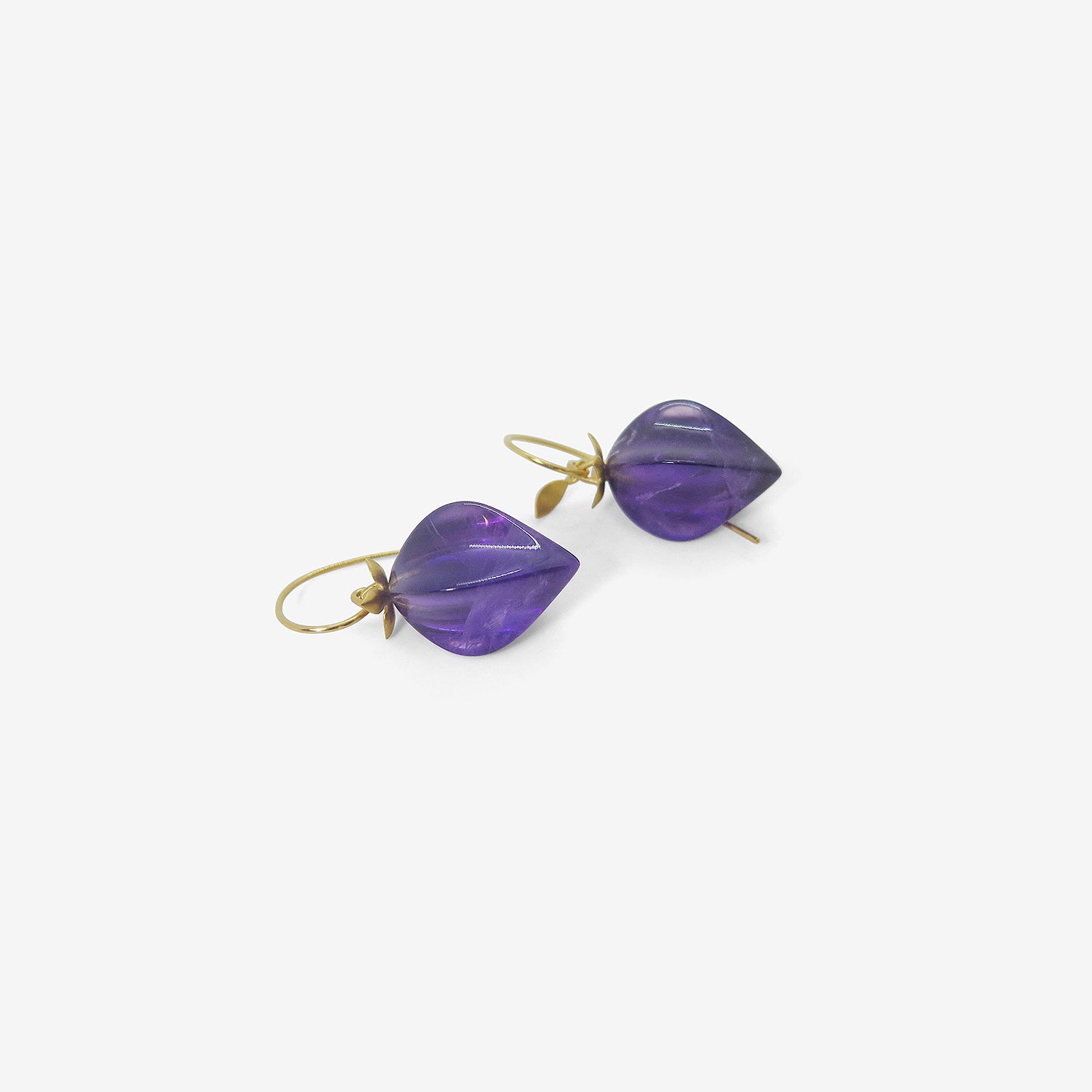 GABRIELLA KISS 18K & AMETHYST CHINESE LANTERN EARRINGS