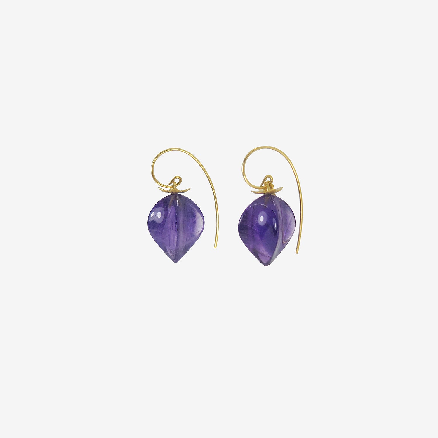 GABRIELLA KISS 18K & AMETHYST CHINESE LANTERN EARRINGS