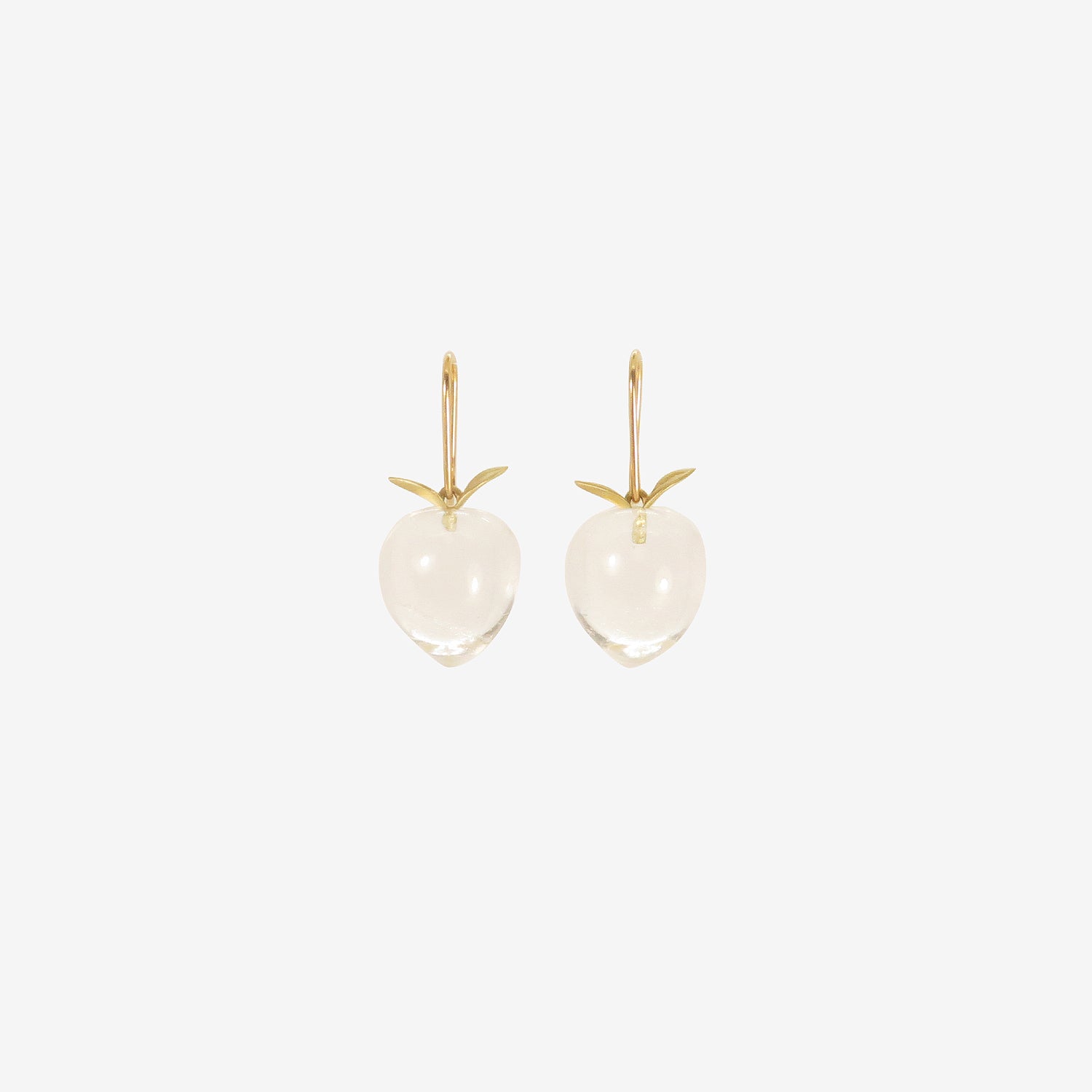 GABRIELLA KISS 18K  CRYSTAL PEACH EARRINGS