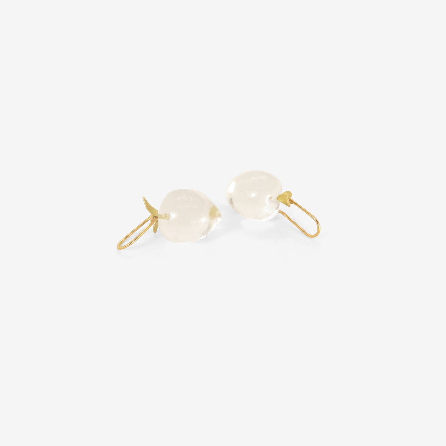 GABRIELLA KISS 18K  CRYSTAL PEACH EARRINGS