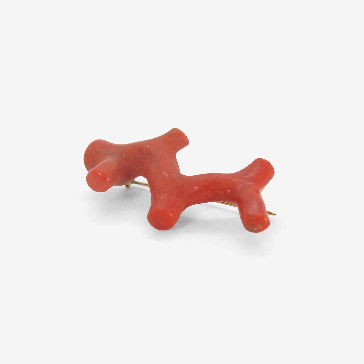 GABRIELLA KISS 18K & MEDITERRANEAN CORAL ZIGZAG PIN