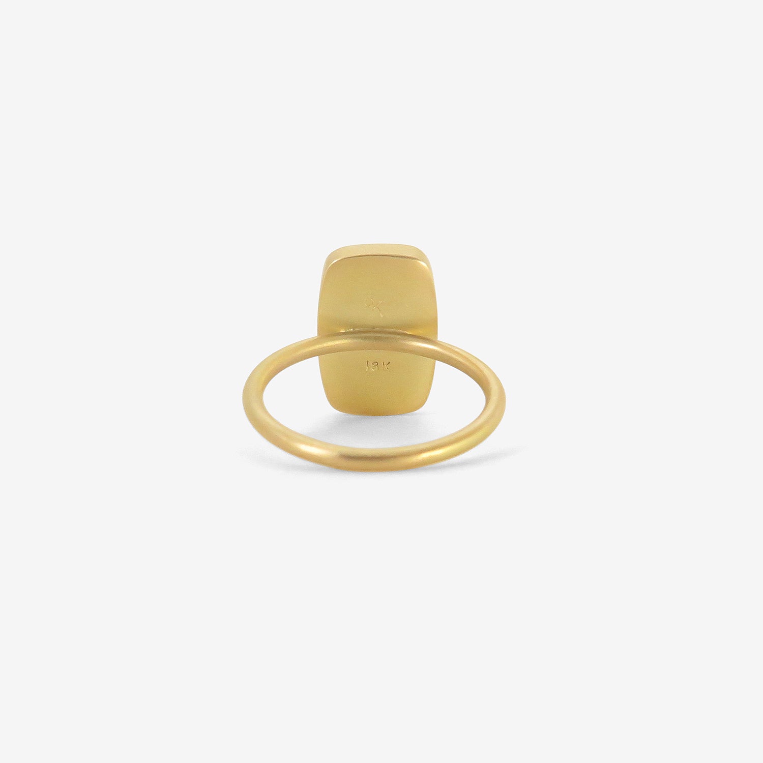 GABRIELLA KISS 18K & CUSHION-SHAPED MOSS AQUAMARINE RING , 4.25CT