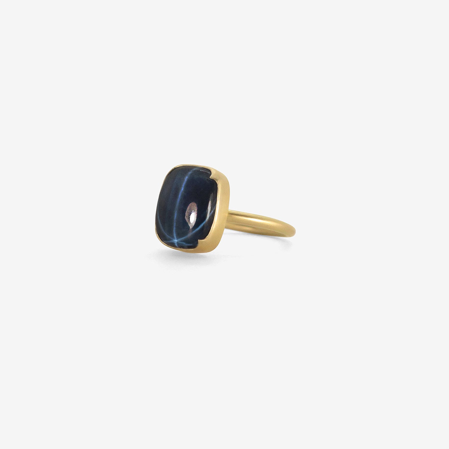 GABRIELLA KISS 18K & CUSHION-SHAPED BLUE STAR SAPPHIRE RING, 8CT