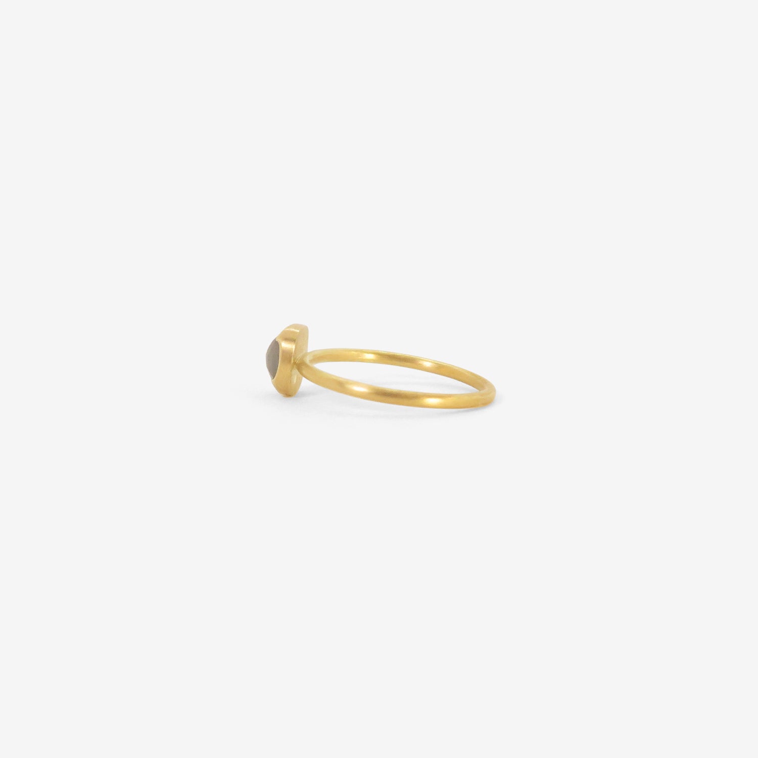 GABRIELLA KISS 18K & CUSHION-SHAPED DARK BROWN DIAMOND RING, 1.04CT