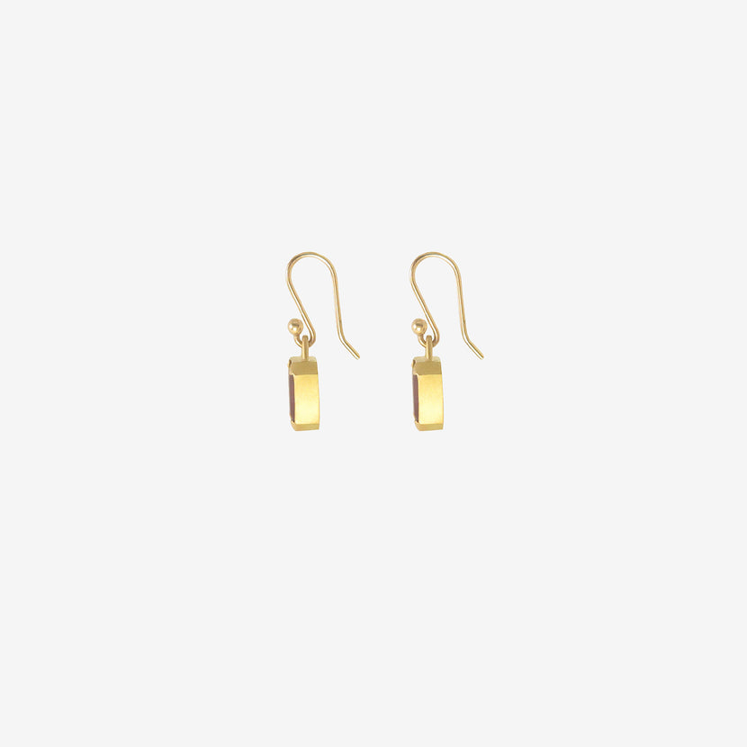 GABRIELLA KISS 18K & EMERALD-CUT PIGEON BLOOD RUBY EARRINGS, 3.9CT