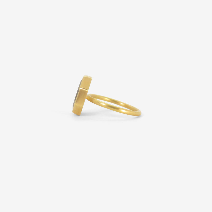 GABRIELLA KISS 18K & OCTAGONAL GREEN TOURMALINE SLAB RING, 4CT