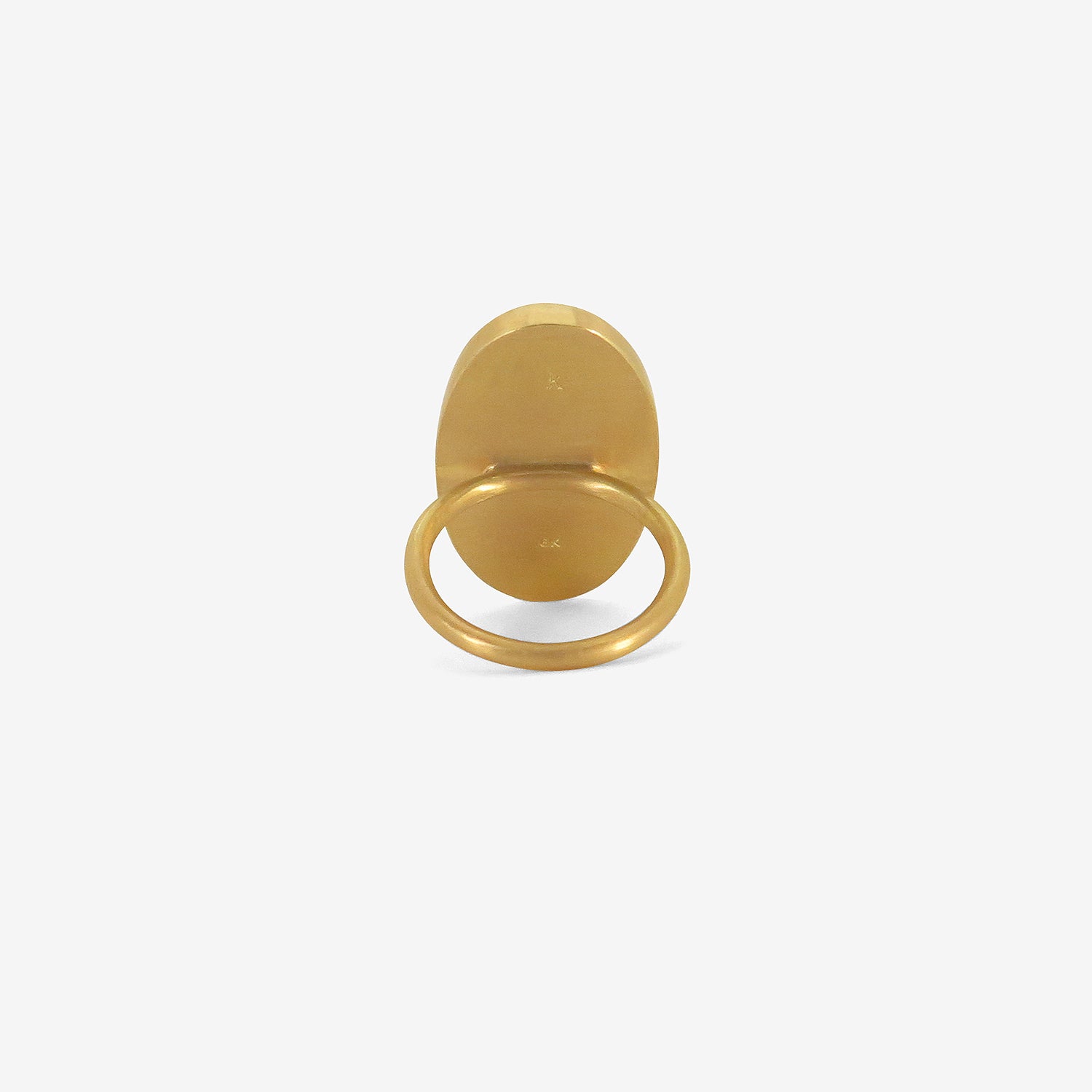 GABRIELLA KISS 18K & LARGE OVAL DENDRITIC AGATE RING