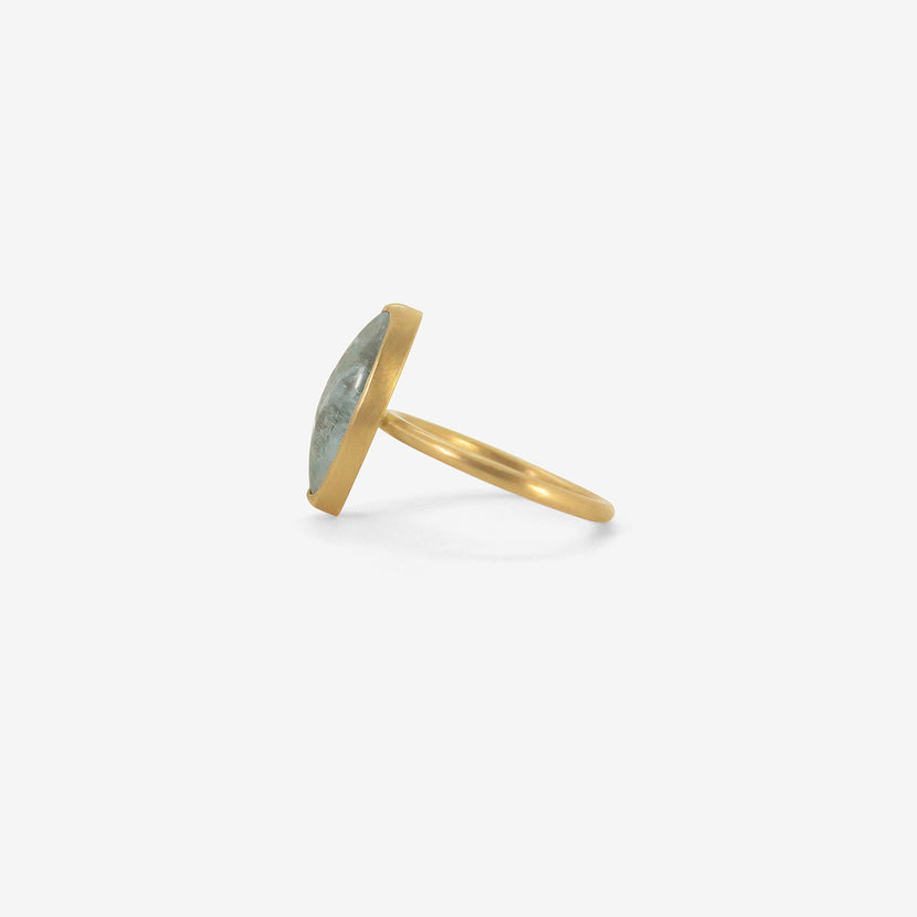 GABRIELLA KISS 18K & MARQUIS-SHAPED AQUAMARINE RING, 2.44CT