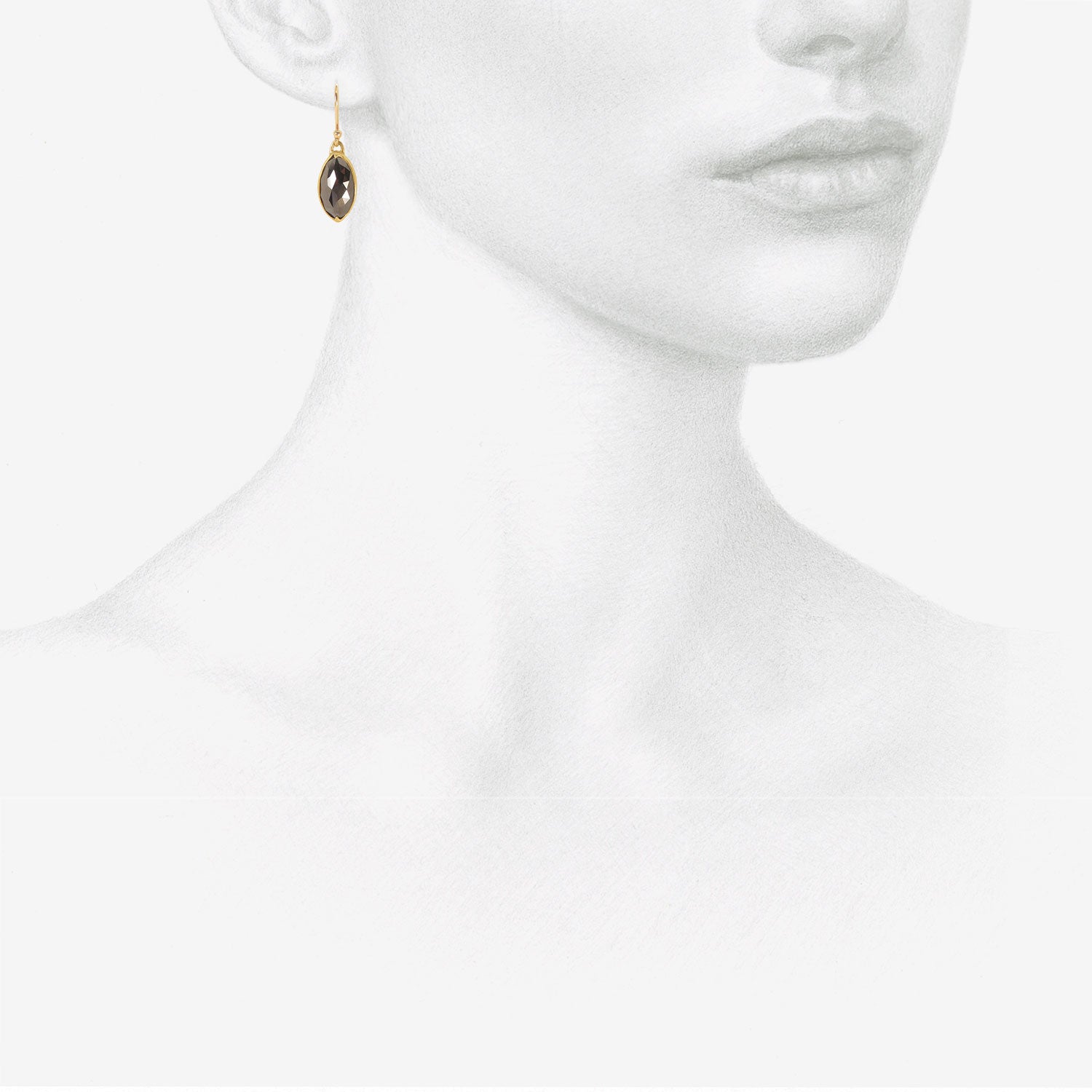 GABRIELLA KISS 18K & MARQUIS-SHAPED BLACK DIAMOND EARRINGS, 3.64CT