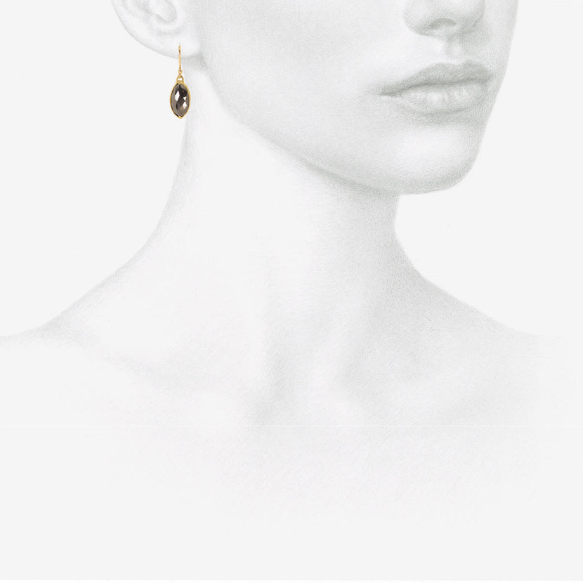 GABRIELLA KISS 18K & MARQUIS-SHAPED BLACK DIAMOND EARRINGS, 3.64CT