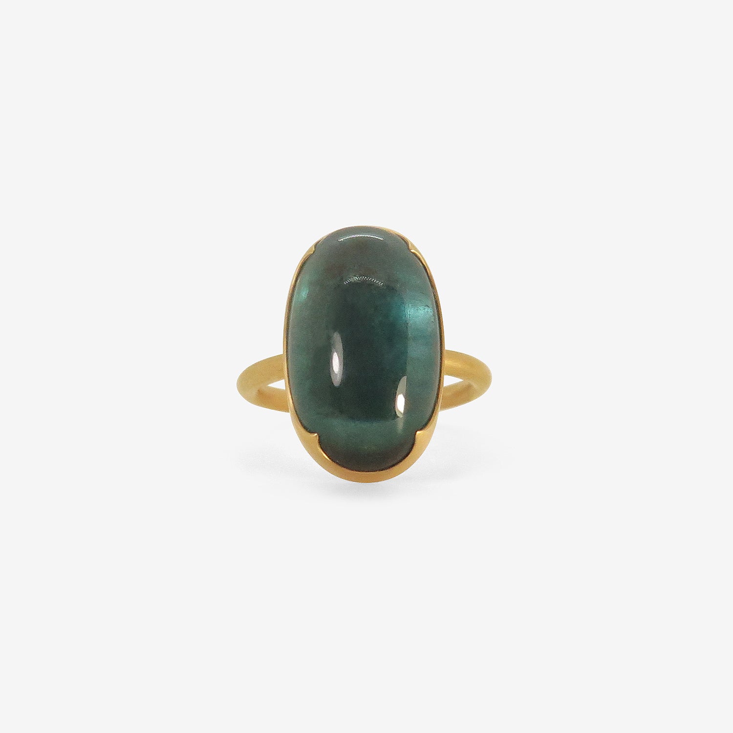 GABRIELLA KISS 18K & OVAL BLUE TOURMALINE RING, 12.52CT
