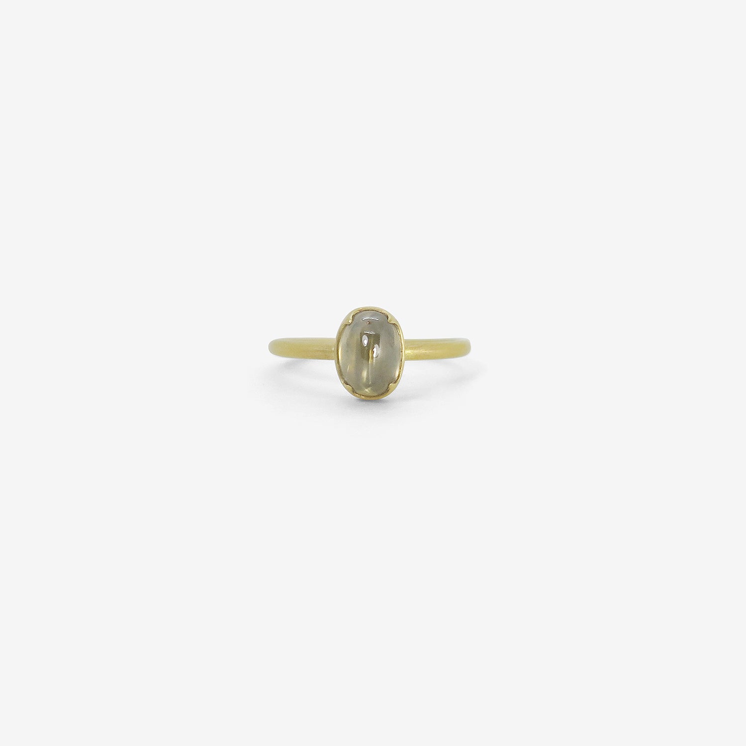 GABRIELLA KISS 18K & OVAL CABOCHON DIAMOND RING, 1.61CT