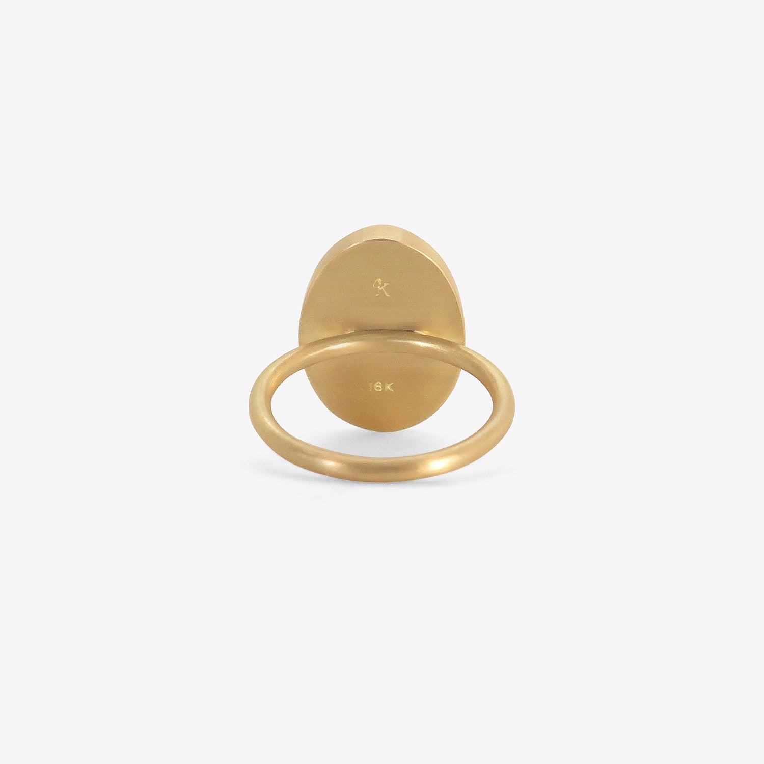 GABRIELLA KISS 18K & OVAL CHRYSOPRASE RING, 11.09CT