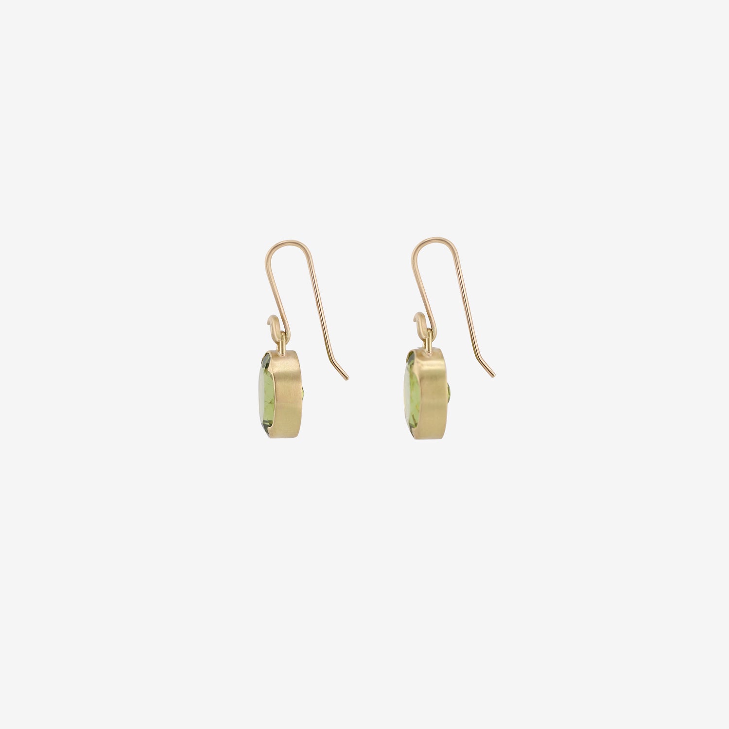 GABRIELLA KISS 18K & OVAL FACETED PERIDOT EARRINGS