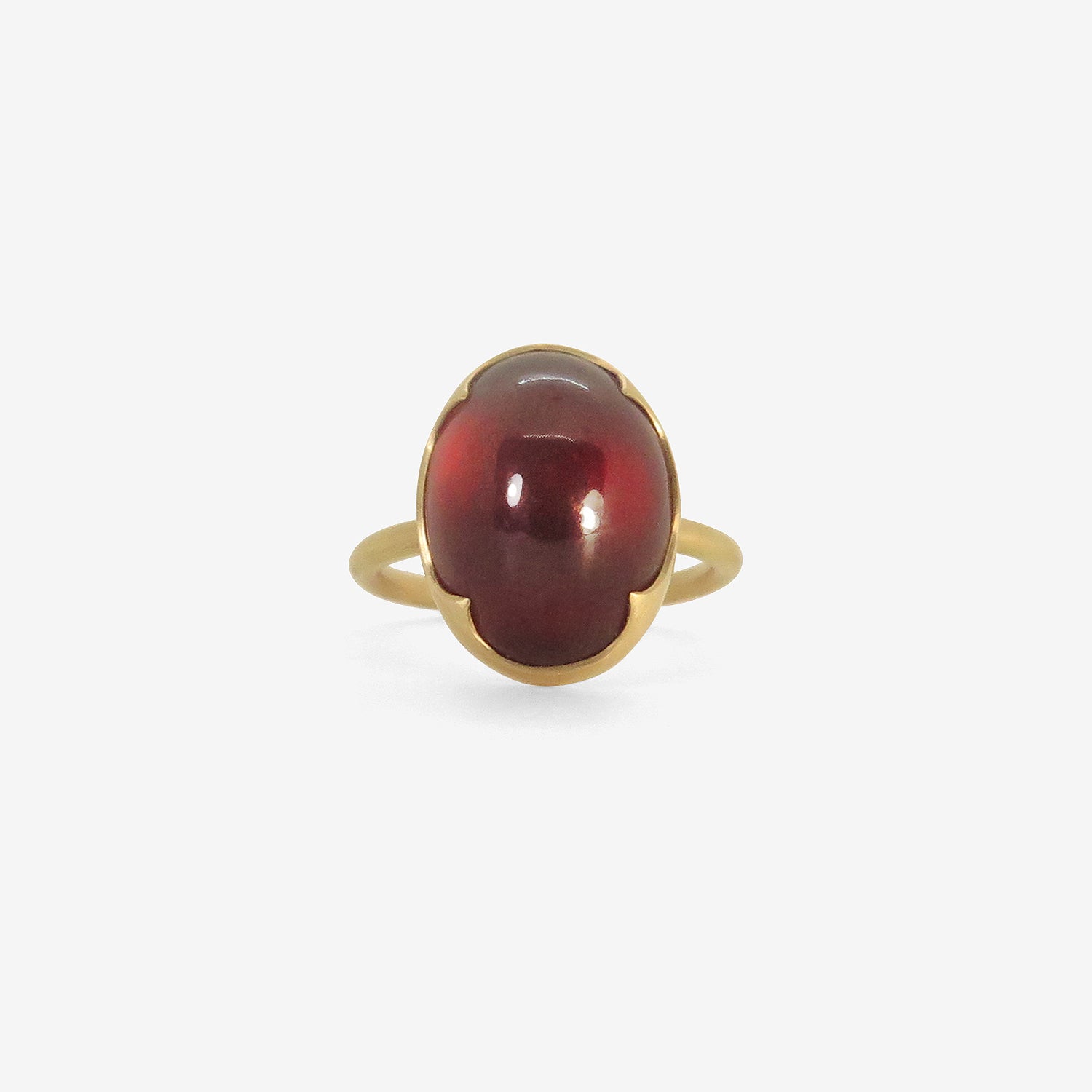 GABRIELLA KISS 18K & OVAL HESSONITE GARNET RING, 11.72CT