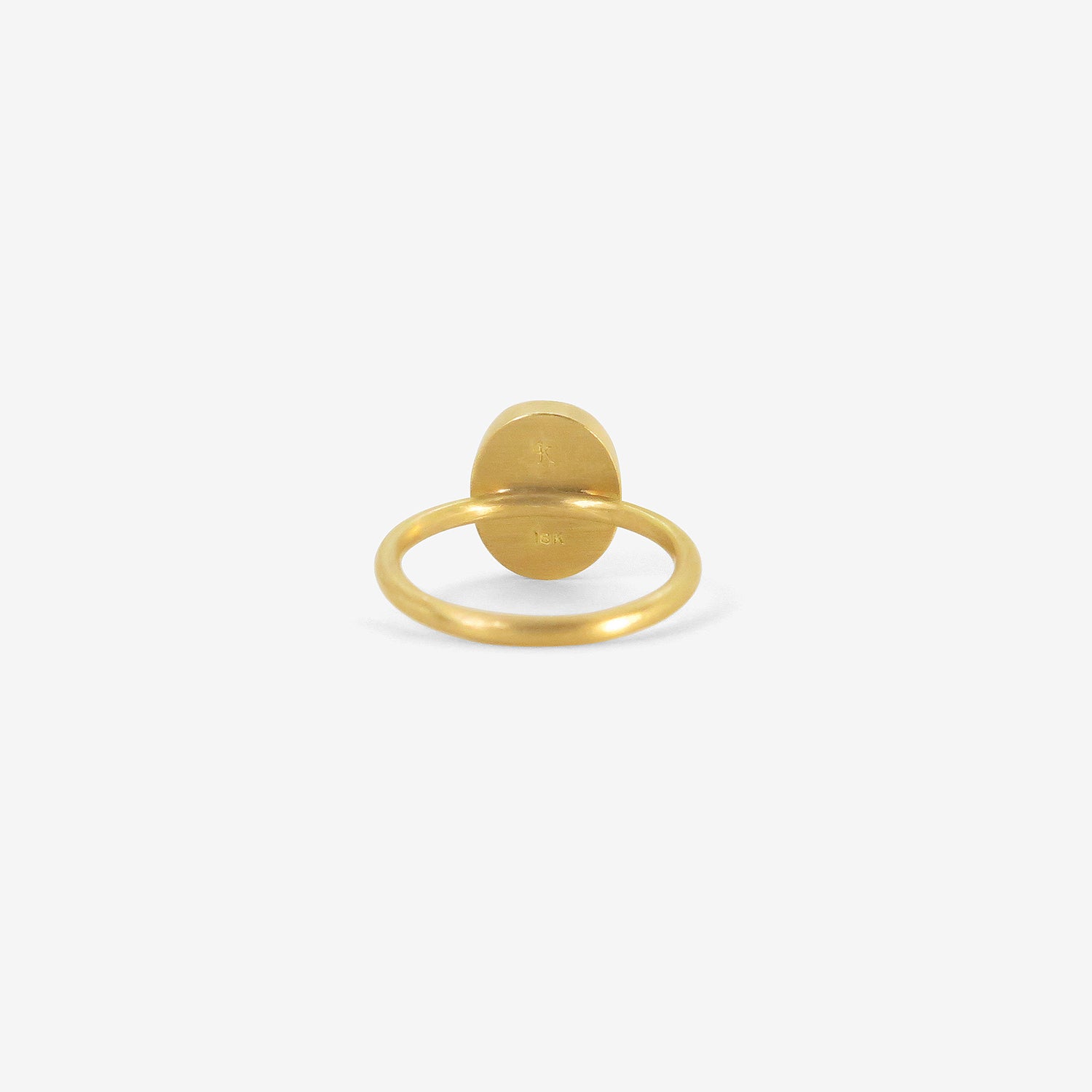 GABRIELLA KISS 18K & OVAL IMPERIAL TOPAZ RING, 6.85CT