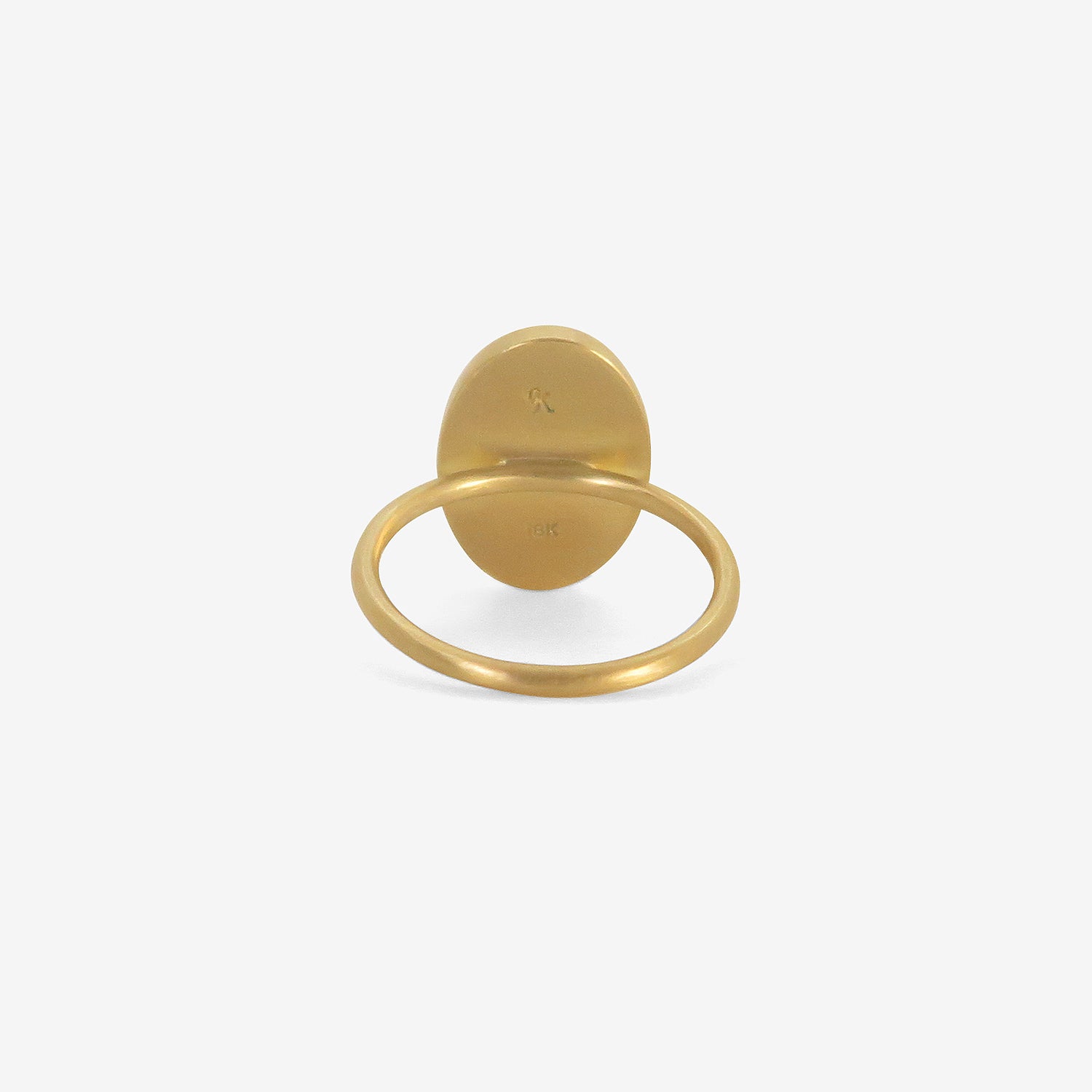GABRIELLA KISS 18K & OVAL LAVENDER AGATE RING