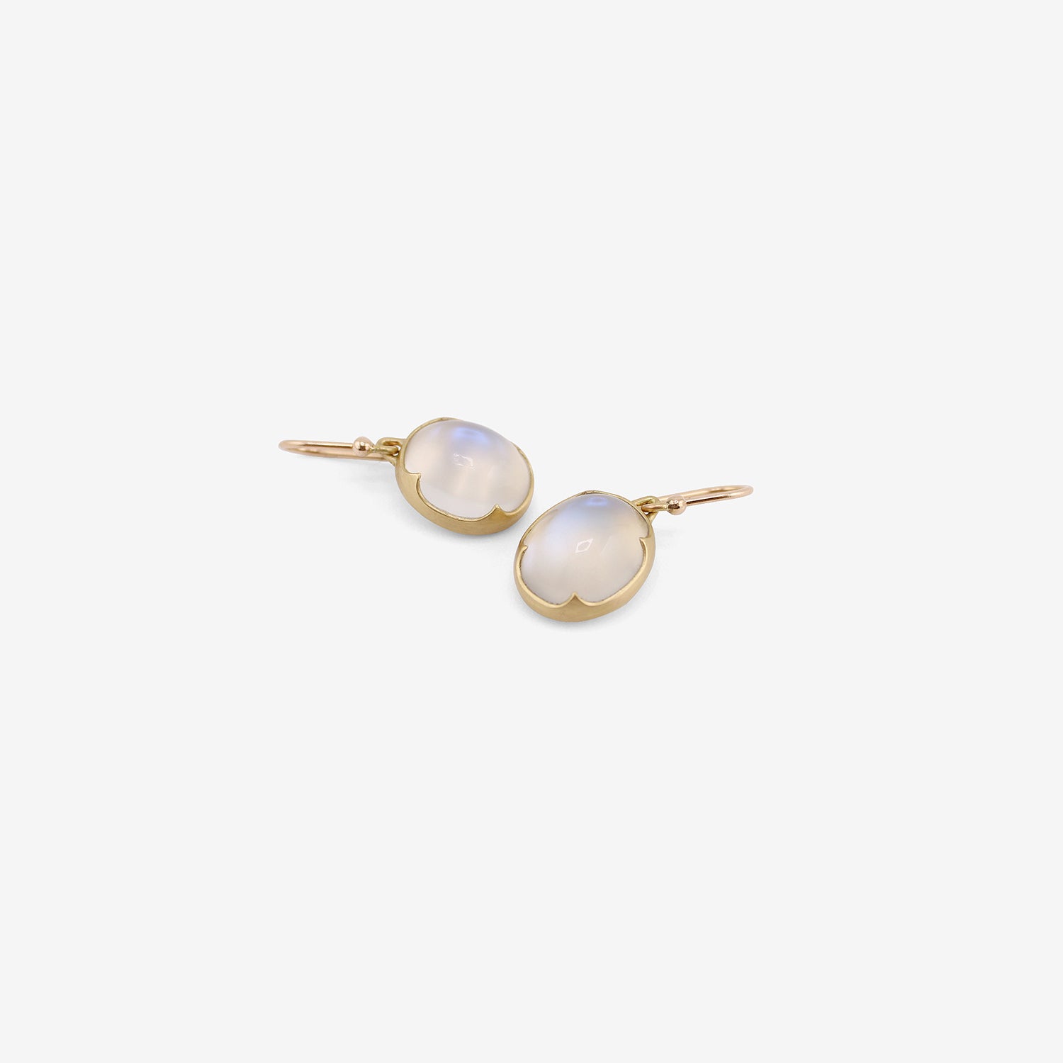 GABRIELLA KISS 18K & OVAL MOONSTONE EARRINGS, 9.07CT