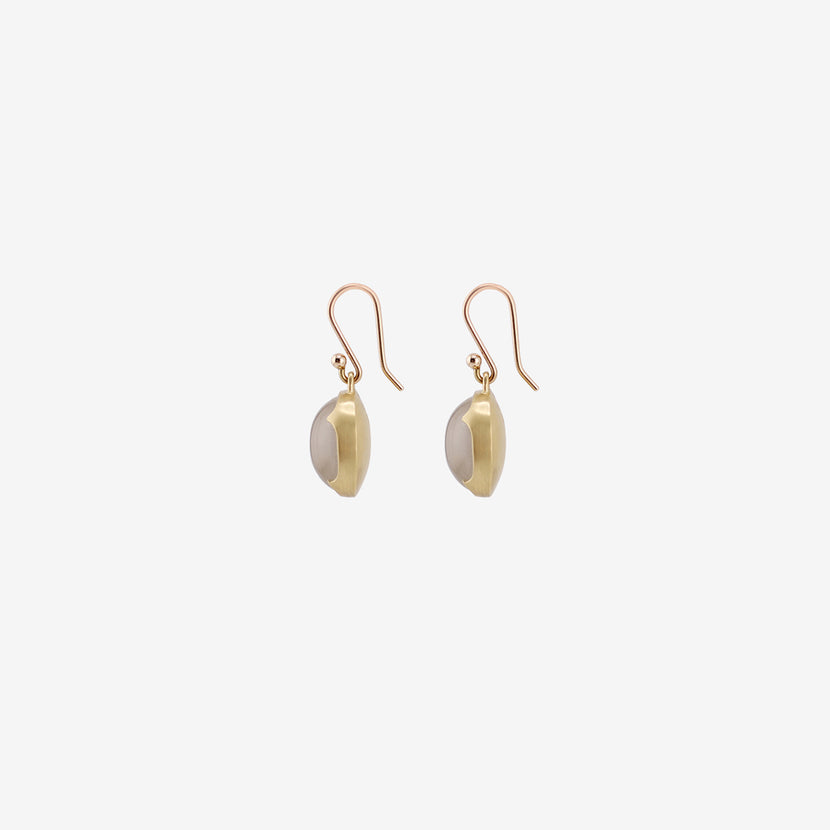 GABRIELLA KISS 18K & OVAL MOONSTONE EARRINGS, 9.07CT