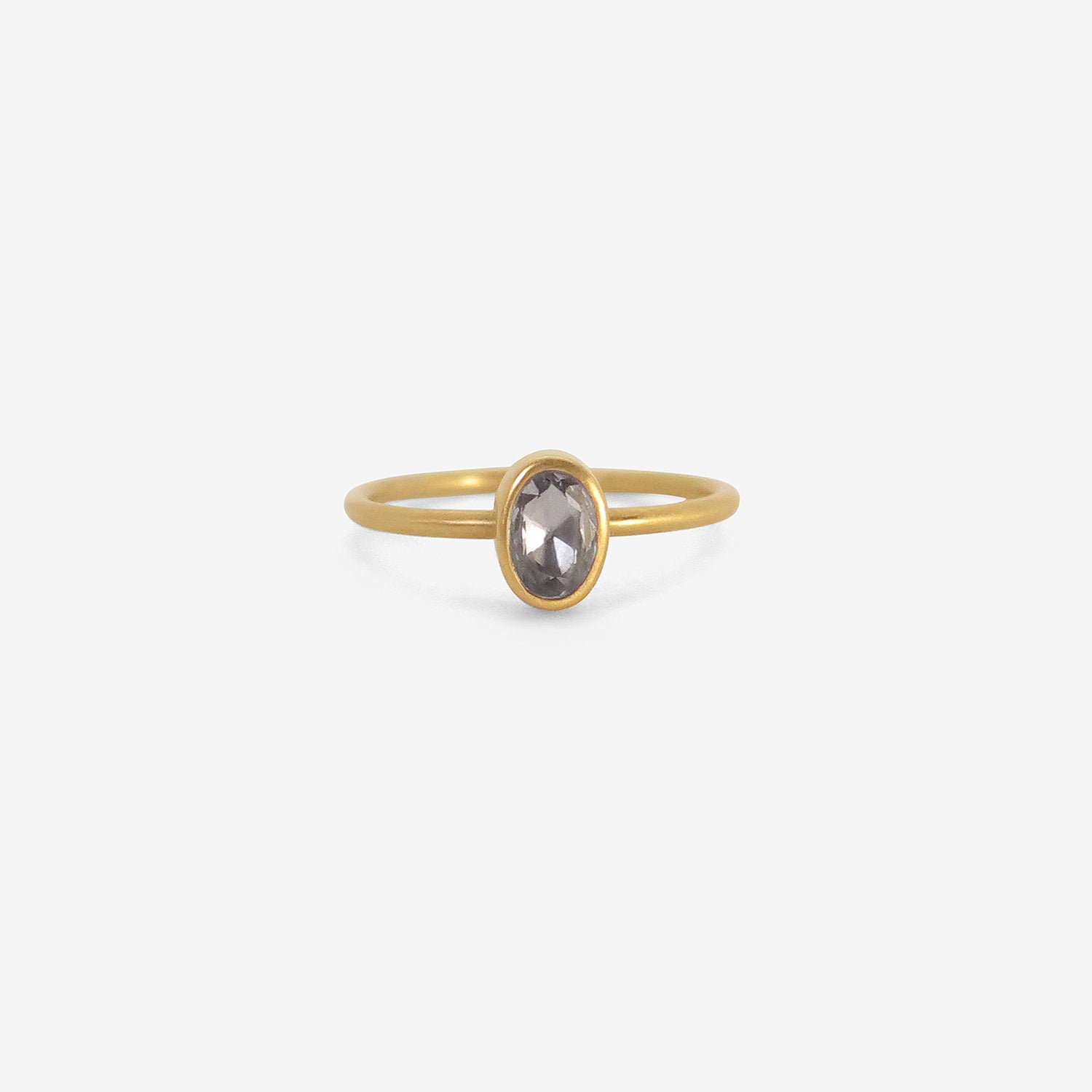 GABRIELLA KISS 18K & OVAL PALE BLUE SAPPHIRE RING, .48CT