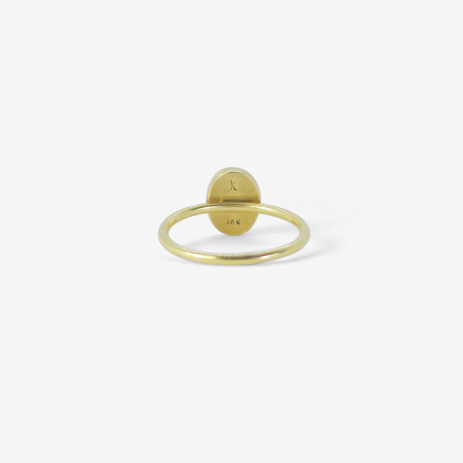 GABRIELLA KISS 18K & OVAL RAINBOW MOONSTONE RING