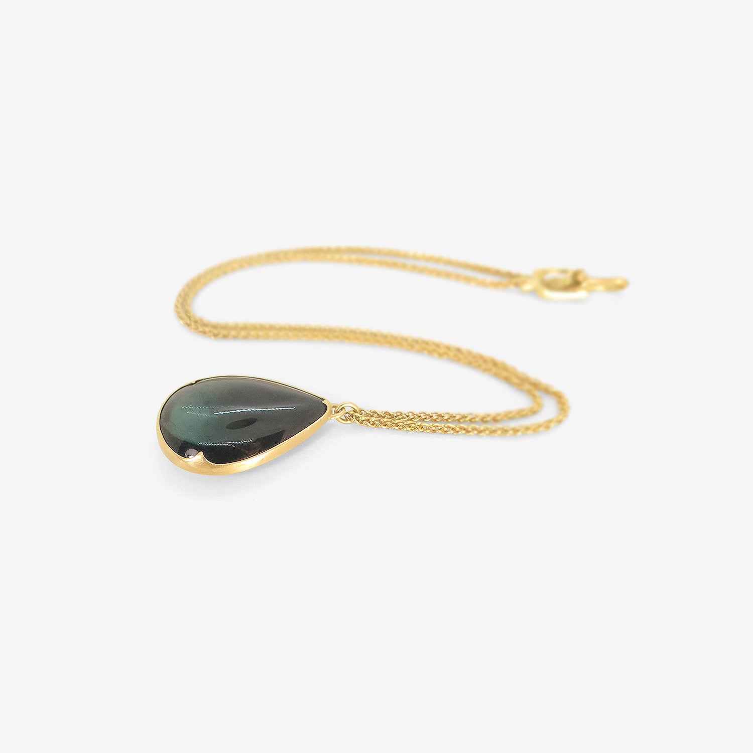 GABRIELLA KISS 18K & PEAR-SHAPED BLUE GREEN TOURMALINE PENDANT