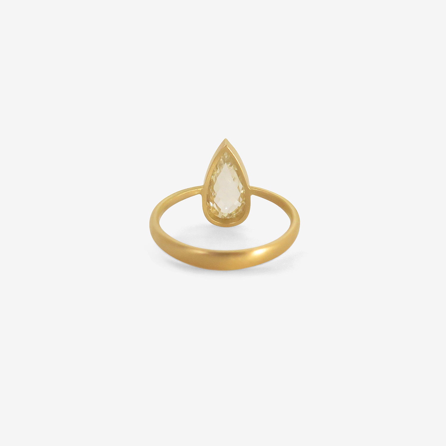 GABRIELLA KISS 18K & RARE PEAR-SHAPED WHITE DIAMOND RING, 2.02CT