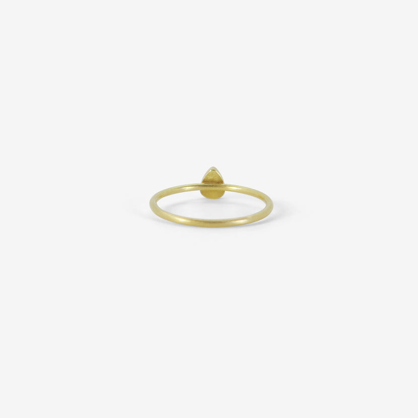 GABRIELLA KISS 18K & SMALL PEAR WHITE DIAMOND RING, 0.3CT