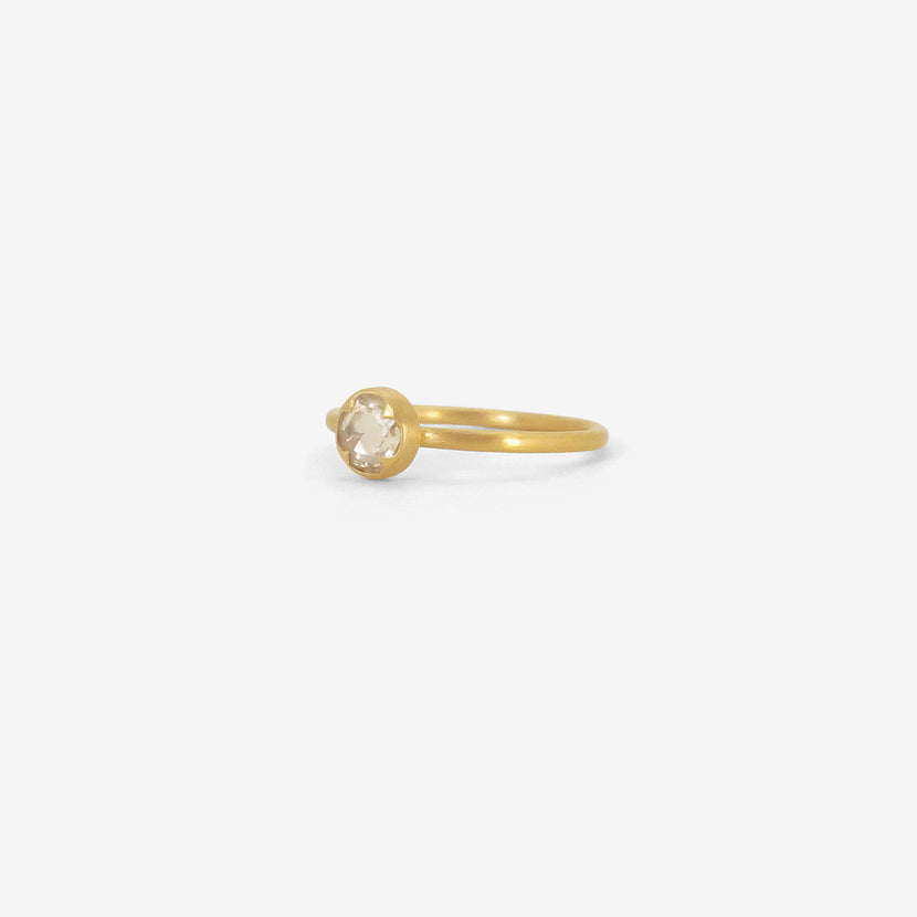 GABRIELLA KISS 18K & ROSE-CUT ROUND WHITE DIAMOND RING, .4CT