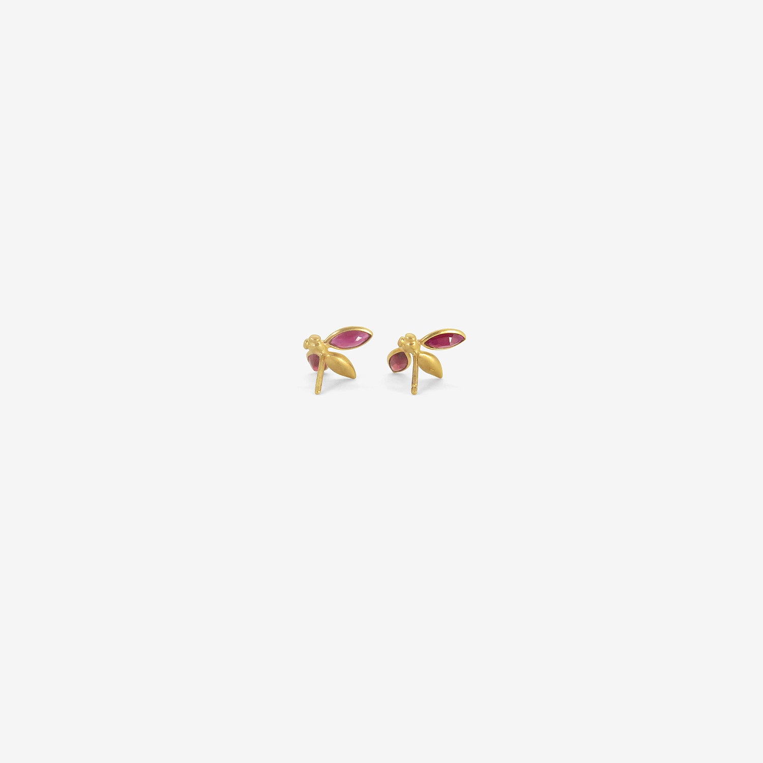 GABRIELLA KISS 18K & RUBY GEM BUG STUDS, 1.77CT