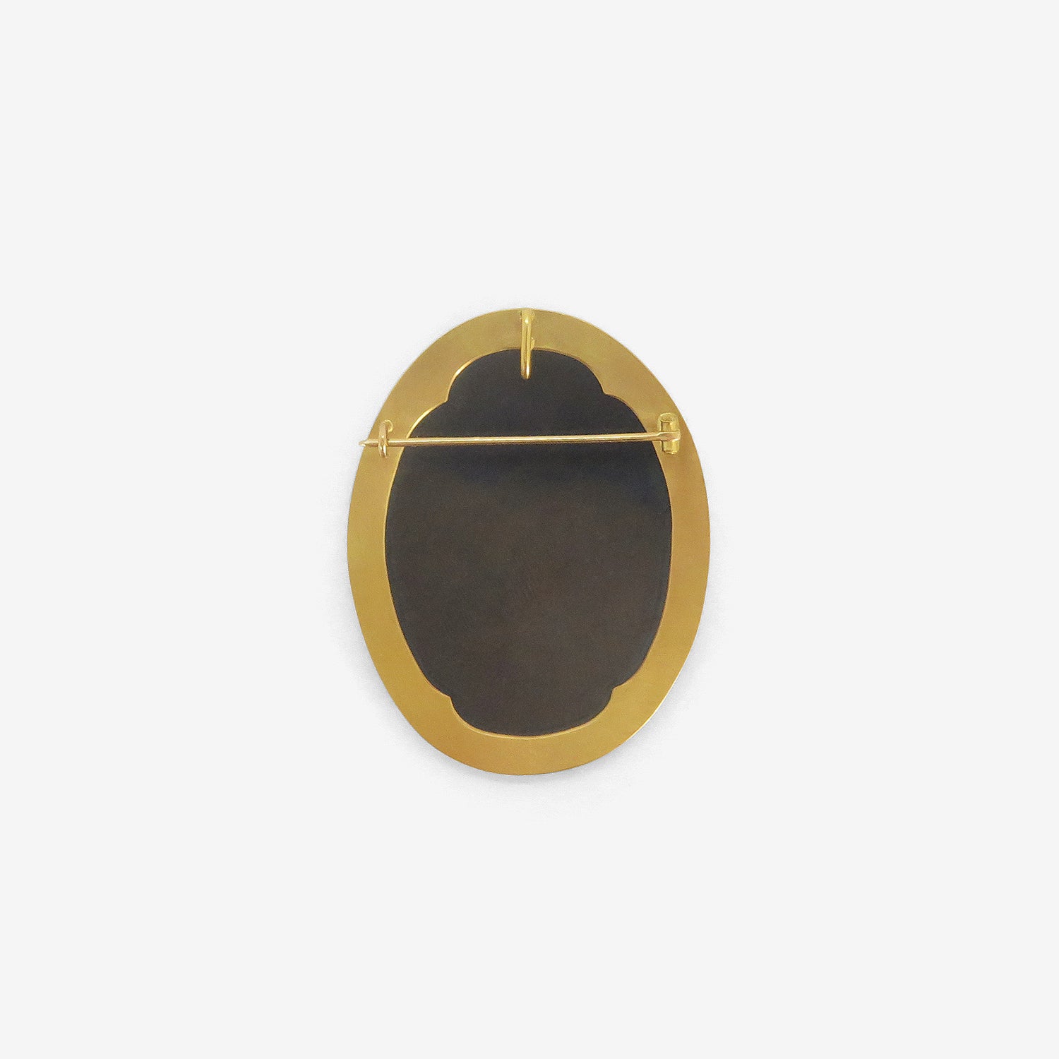 GABRIELLA KISS 22K & HAND-CARVED SHELL CAMEO PIN