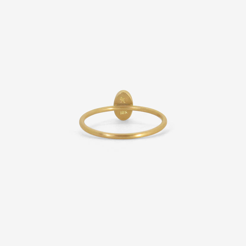 GABRIELLA KISS 18K & OVAL MOONSTONE RING, .7CT