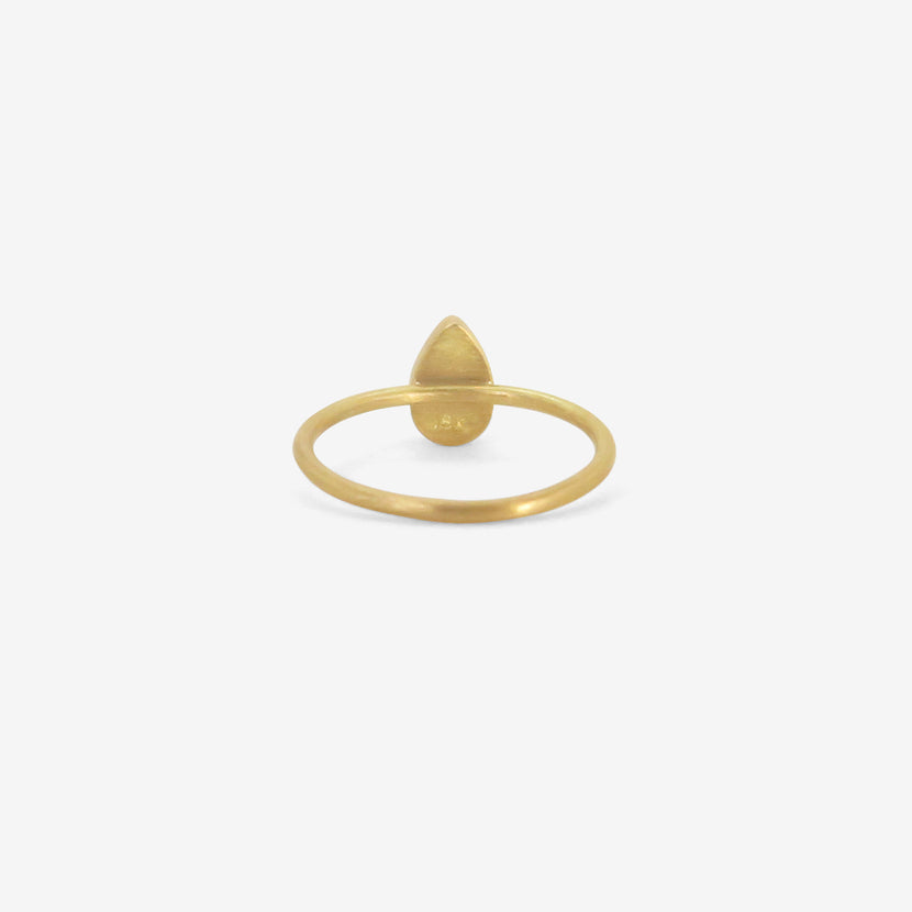 GABRIELLA KISS 18K & PEAR-SHAPED GARNET RING