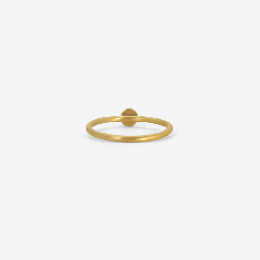 GABRIELLA KISS 18K & SMALL ROUND WHITE DIAMOND RING, .17CT