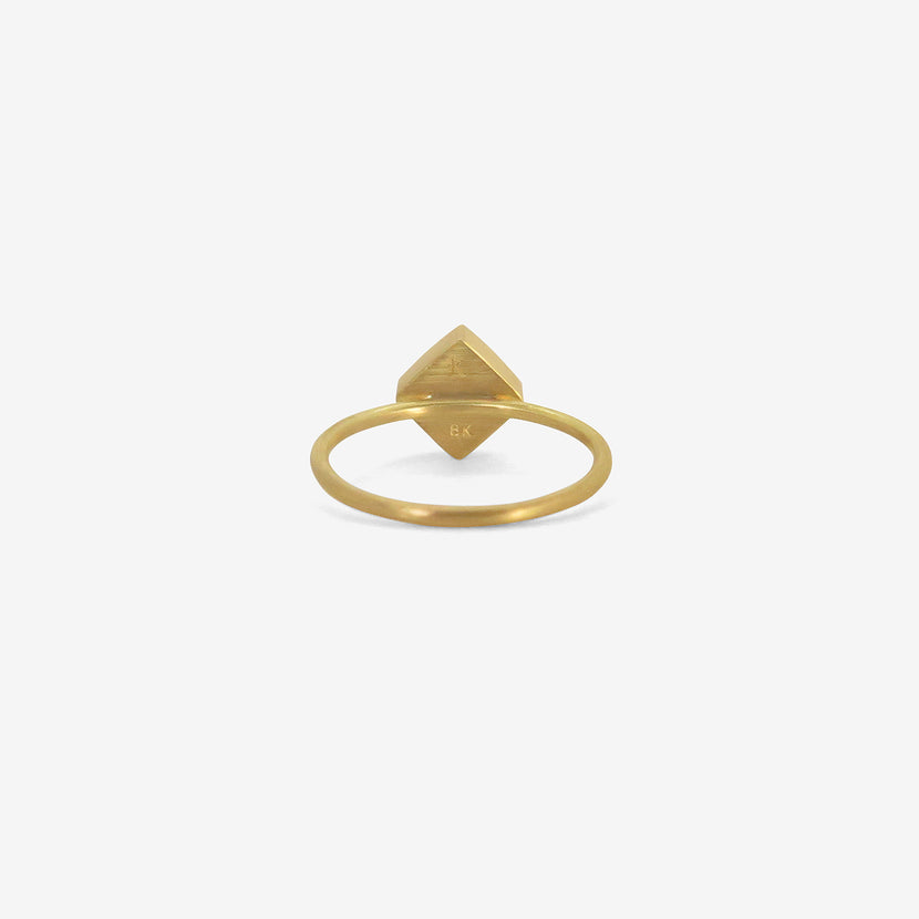 GABRIELLA KISS 18K & SQUARE PERIDOT RING, 1.25CT