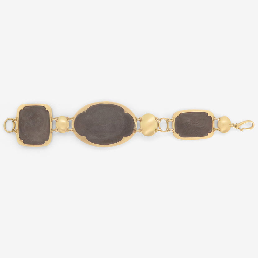 GABRIELLA KISS 18K & LARGE THREE-PIECE DENDRITE BRACELET WITH SAPPHIRE AND STAR RUBY