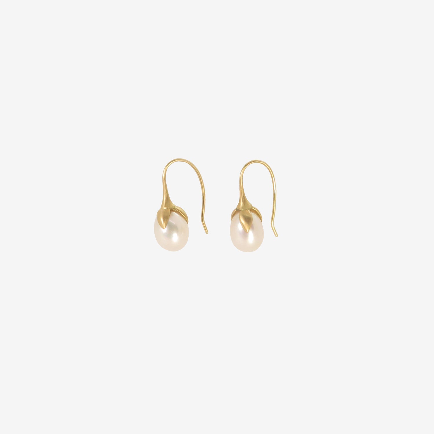 GABRIELLA KISS 14K & WHITE FRESHWATER PEARL EGGPLANT EARRINGS