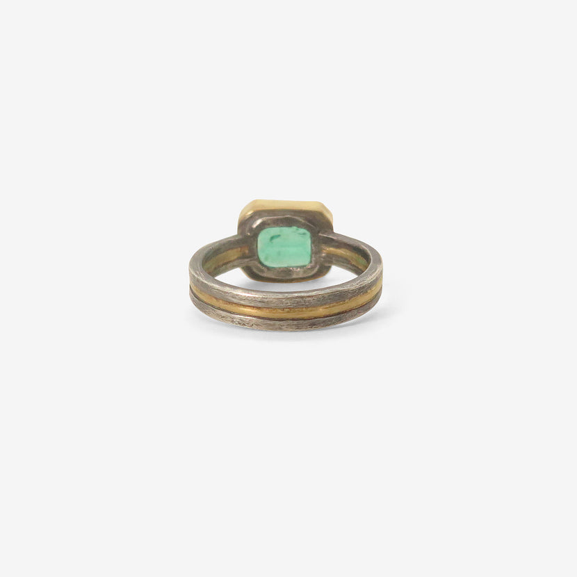JUDY GEIB 22K & SILVER GORGEOUS COLOMBIAN EMERALD RING, 3.43CT