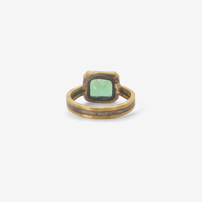 JUDY GEIB 22K & SILVER LOVELY COLOMBIAN EMERALD RING, 3.91CT