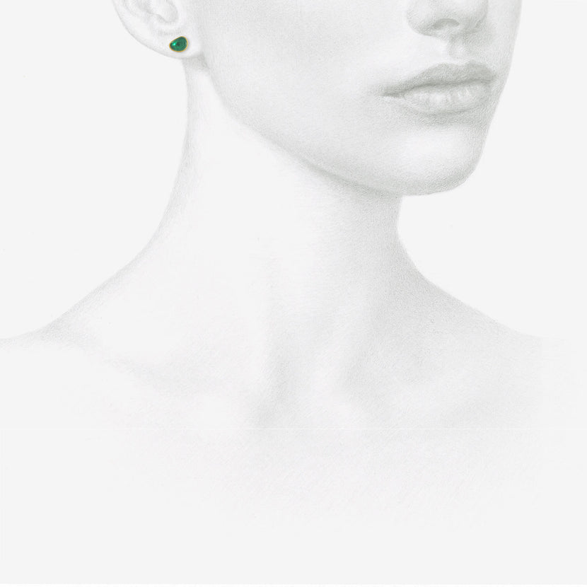 LOLA BROOKS 22K & COLOMBIAN EMERALD PEBBLE STUDS, 3.06CT