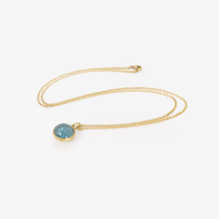 LOLA BROOKS 18K & BLUE TOURMALINE ROLY-POLY PENDANT, 6.38CT