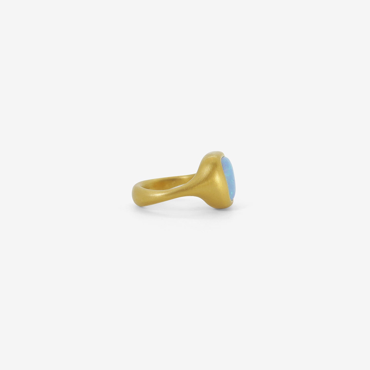LOLA BROOKS 22K & BOULDER OPAL CAST RING, 7CT