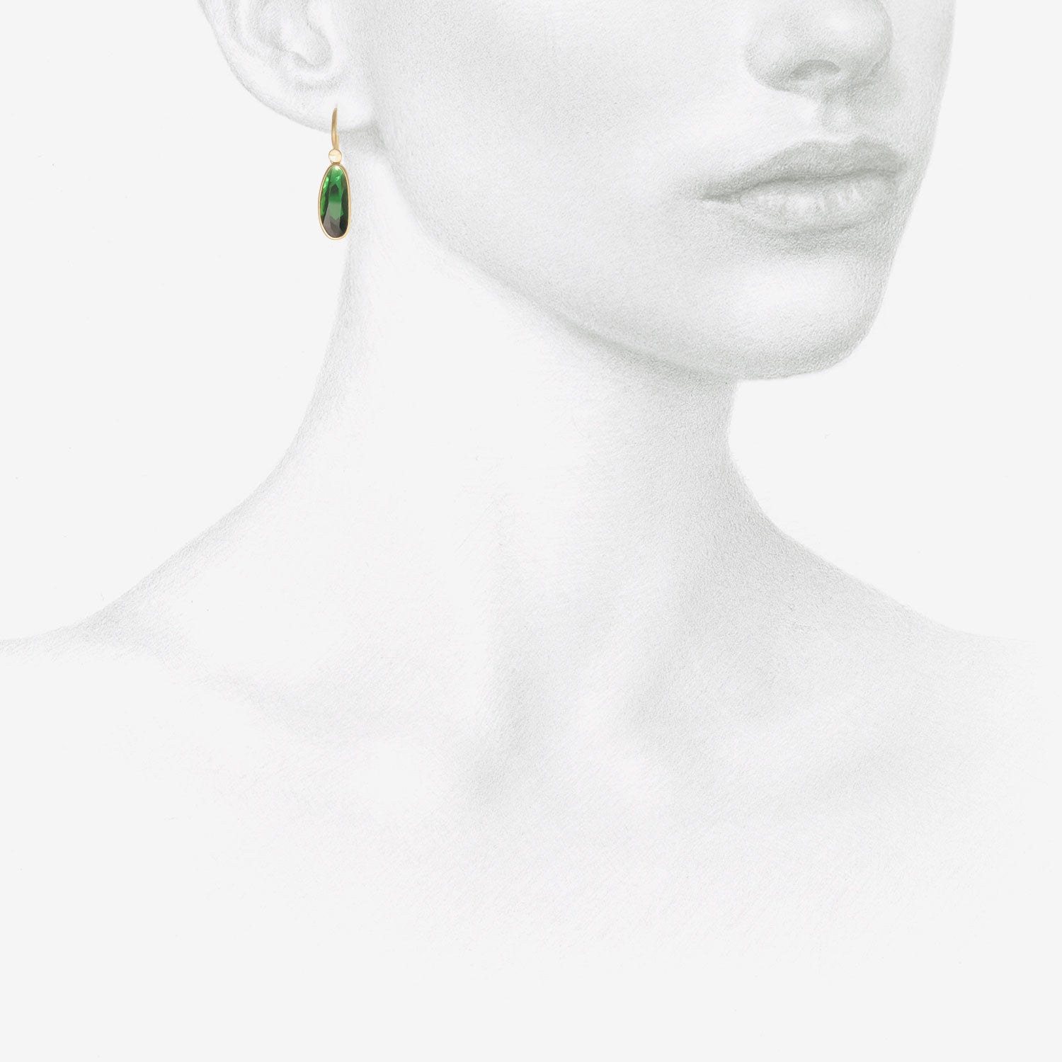 LOLA BROOKS 18K & CHROME TOURMALINE SEQUIN PEBBLE EARRINGS, 2.64CT