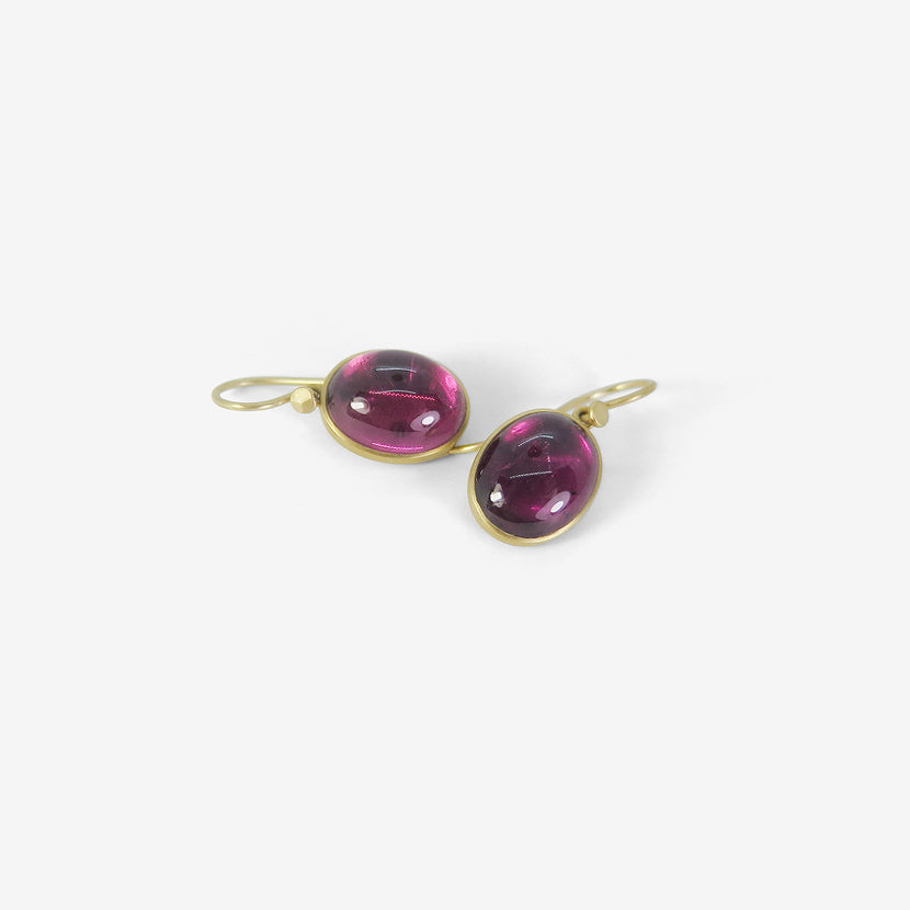 LOLA BROOKS 18K & OVAL PINK TOURMALINE DROP EARRINGS, 21.46CT