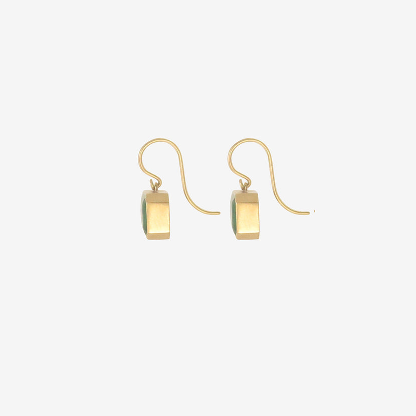 LOLA BROOKS 18K & EMERALD-CUT ZAMBIAN EMERALD DROP EARRINGS, 7.07CT